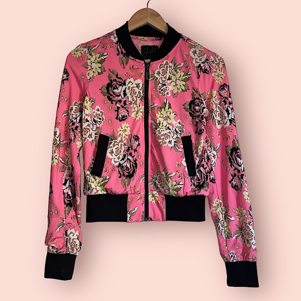 JILL | Floral print bomber jacket - Picture 1 of 12